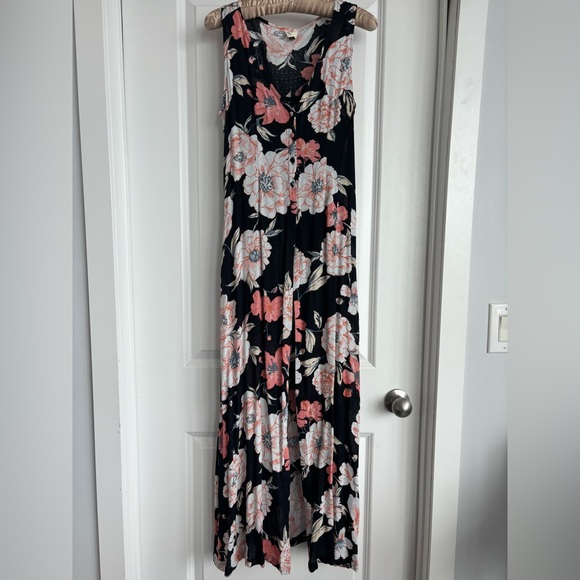 Roxy 2 piece floral sleeveless dress / romper/ bathing suit cover up - Picture 7 of 13